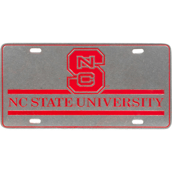 Pewter Auto Tag - Red - Block S